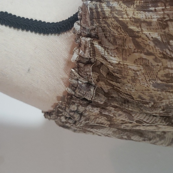 Liz Claiborne Sheer Top Blouse w/ Camisole Long Sleeve Peasant Style Sz S - Picture 4 of 13